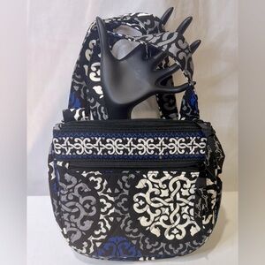 Vera Bradley Stylish Black and Blue Patterned Women's Bag